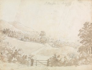 Paysage rural avec maison, île de Wight