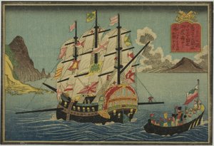 Voilier russe, tiré de la série de huit images de navires étrangers