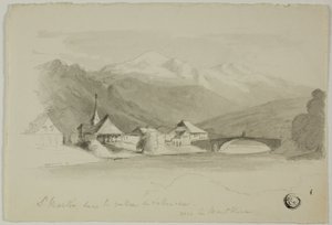 Saint Martin, dans la vallée de Sallenche, regardant vers le Mont Blanc - Unknown artist