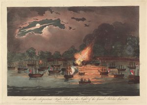 Scène sur la Serpentine, Hyde Park la Nuit du Grand Jubilé, 1 août 1814 - Unknown artist