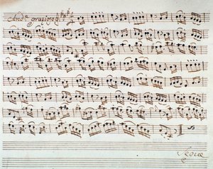 Page de partition pour le premier violon dans l
