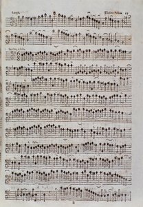 Page de partition pour le violon dans Sinfonia da chiesa e due violini par Francesco Manfredini - Unknown artist
