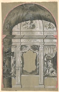 Chapelle latérale, avec figures de Charité, la Vierge et des Saints - Unknown artist
