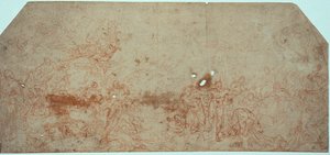 Esquisse pour le Jugement dernier (recto) ; Étude de tête (verso) - Unknown artist
