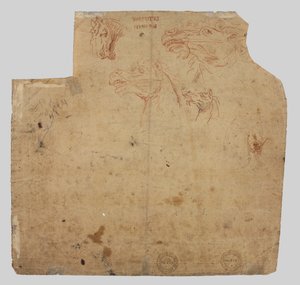 Esquisses de chevaux (verso) - Unknown artist