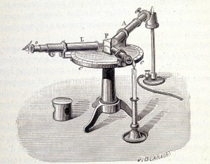 Spectroscope Bunsen et Kirchoff - dans « Physique populaire » par Emile Desbeaux, Flammarion