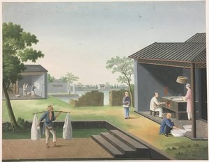 Filage du tissu, préparation des feuilles de thé, préparation de la soie