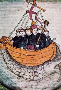 Saint Brendan sur une baleine