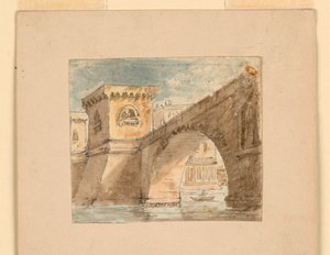 Décor de scène, pont sur l