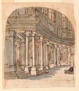 Décor de scène : Portique courbe