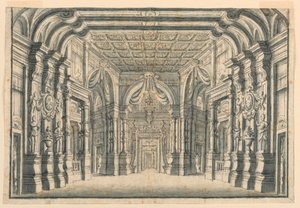 Décor de scène : Intérieur des salles du palais