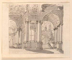 Décor de scène, intérieur du palais - Unknown artist