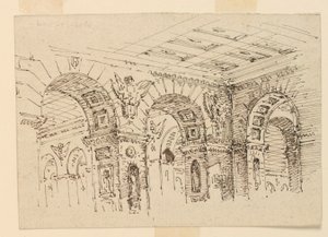 Décor de scène, intérieur du palais