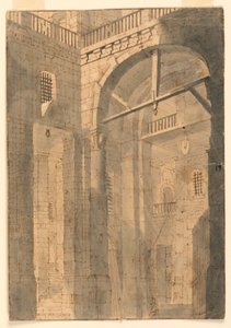 Décor de scène, salle de prison
