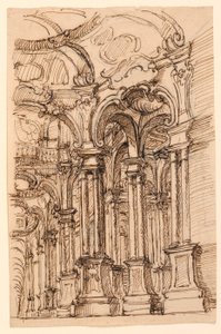 Décor de scène : intérieur voûté - Unknown artist