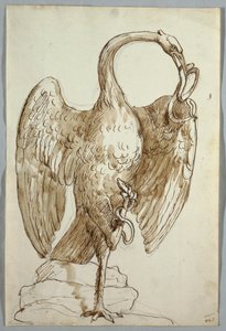 Cygne et deux serpents - Unknown artist