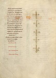 Page de texte avec monogramme