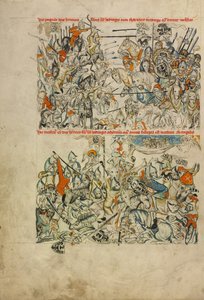 La bataille de Liegnitz ; la décapitation de Heinrich et son âme emportée au ciel par les anges