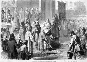 La bénédiction de la Neva, Russie, le jour des Rois