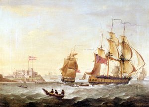 La base danoise de Christianborg construite en 1659 le long de la côte de Guinée, centre du trafic négrier.