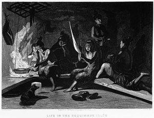 La vie des Esquimaux dans un igloo - Elisha Kent Kane, Exploration arctique dans les années 1853 - 1855, Philadelphie, Childs et Peterson
