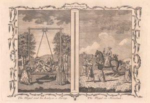 Le Moghol et sa dame sur une balançoire / Le Moghol à cheval