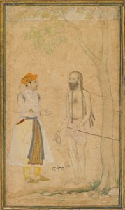 Le prince moghol Parvez et un homme saint - Unknown artist