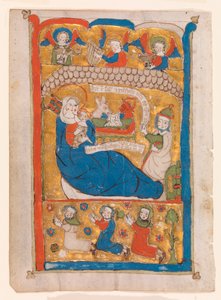 La Nativité avec Joseph, anges et adorateurs