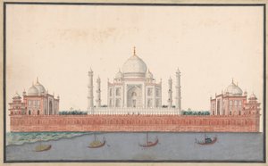 Le Taj Mahal depuis la rivière