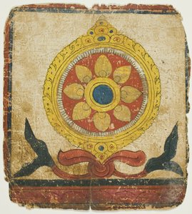 La roue de la loi (Dharmachakra), tirée d
