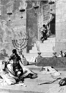 La prise de Jérusalem par Titus vers 80 après J.-C. Gravure du XIXe siècle.