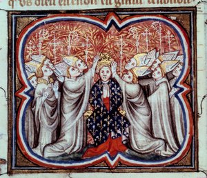 Le couronnement du roi Philippe Auguste (1165-1223) dans la cathédrale de Reims le 1/11/1179