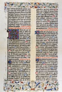 La Bible latine de Gutenberg avec 42 lignes - 1455 - Unknown artist