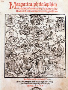 Les arts libéraux : Trivium (grammaire, logique et rhétorique) et quadrivium (arithmétique, géométrie, musique et astronomie) (gravure) - Unknown artist