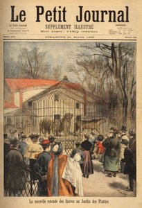 La nouvelle rotonde des bêtes dans le jardin des plantes à Paris. Gravure dans "Le petit journal" 31/03/1895. Collection Selva