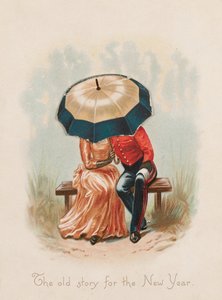 La vieille histoire pour la Nouvelle Année, carte de Nouvel An