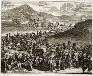 La caravane de pèlerinage du Caire à La Mecque - gravure par Dapper