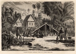 La production de poterie à Saniaboury (Laos) - Unknown artist