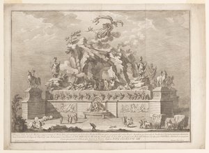 La représentation du mont Etna avec la forge de Vulcain - Unknown artist