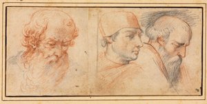 Trois études de têtes - Unknown artist
