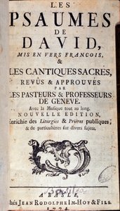 Page de titre des psaumes de David (1774)