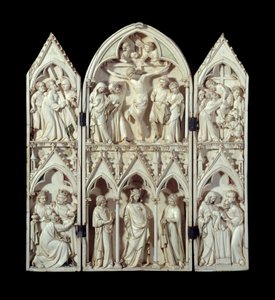 Triptyque de Saint-Sulpice du Tarn : Portement de la Croix, Crucifixion, Descente de Croix, Adoration des Mages, Vierge glorieuse, Présentation au Temple