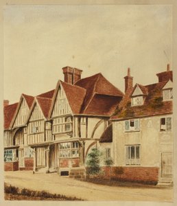 Façades de maisons Tudor