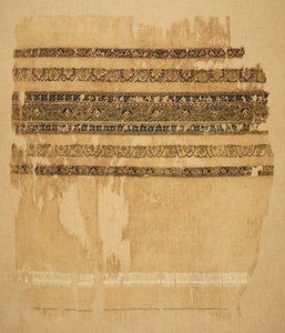 Turban ou extrémité de châle avec tiraz et or