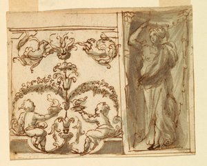 Deux projets pour décorations peintes de panneaux - Unknown artist