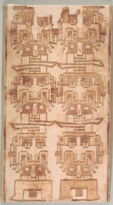 Deux fragments de textile avec des têtes à crocs - Unknown artist