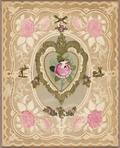Sans titre Valentine (Fleurs roses et Putti)