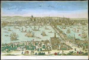 Vue de Londres au début du XVIIIe siècle - Unknown artist