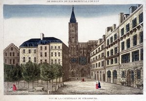 Vue de la cathédrale de Strasbourg au XVIIIe siècle - Unknown artist