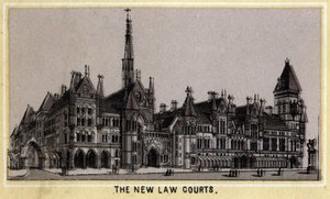 Vue de la nouvelle Cour de justice à Londres, Angleterre
